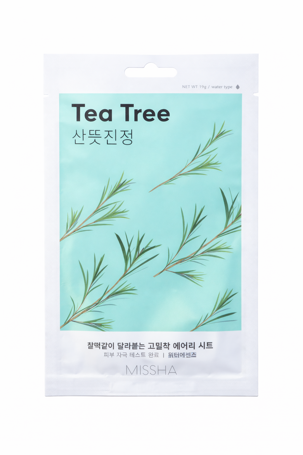 MISSHA Airy Fit Sheet Mask Tea Tree โ Soothing & Acne Care Korean Face Mask