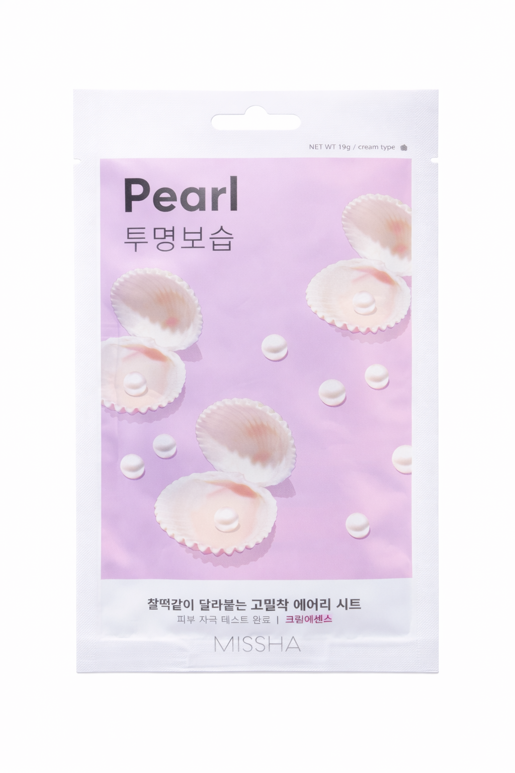 MISSHA Airy Fit Sheet Mask Pearl – Brightening & Hydrating Korean Face Mask