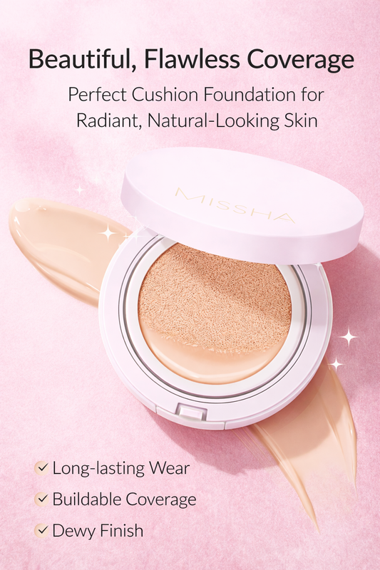 MISSHA Magic Cushion Foundation SPF50+ PA+++ – Natural Coverage Korean Cushion Foundation