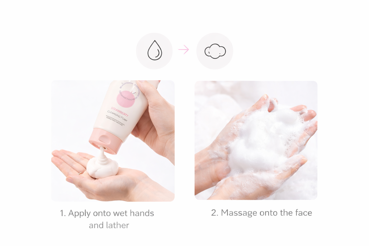 MISSHA Creamy Latte Cleansing Foam Strawberry – Deep Cleansing & Moisturizing Face Wash