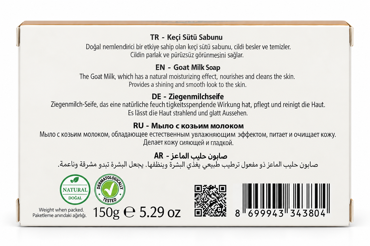 Agarta Natural Goat Milk Soap – Moisturizing & Nourishing Soap for Smooth, Radiant-Looking Skin, SLS/SLES-Free, 150 g