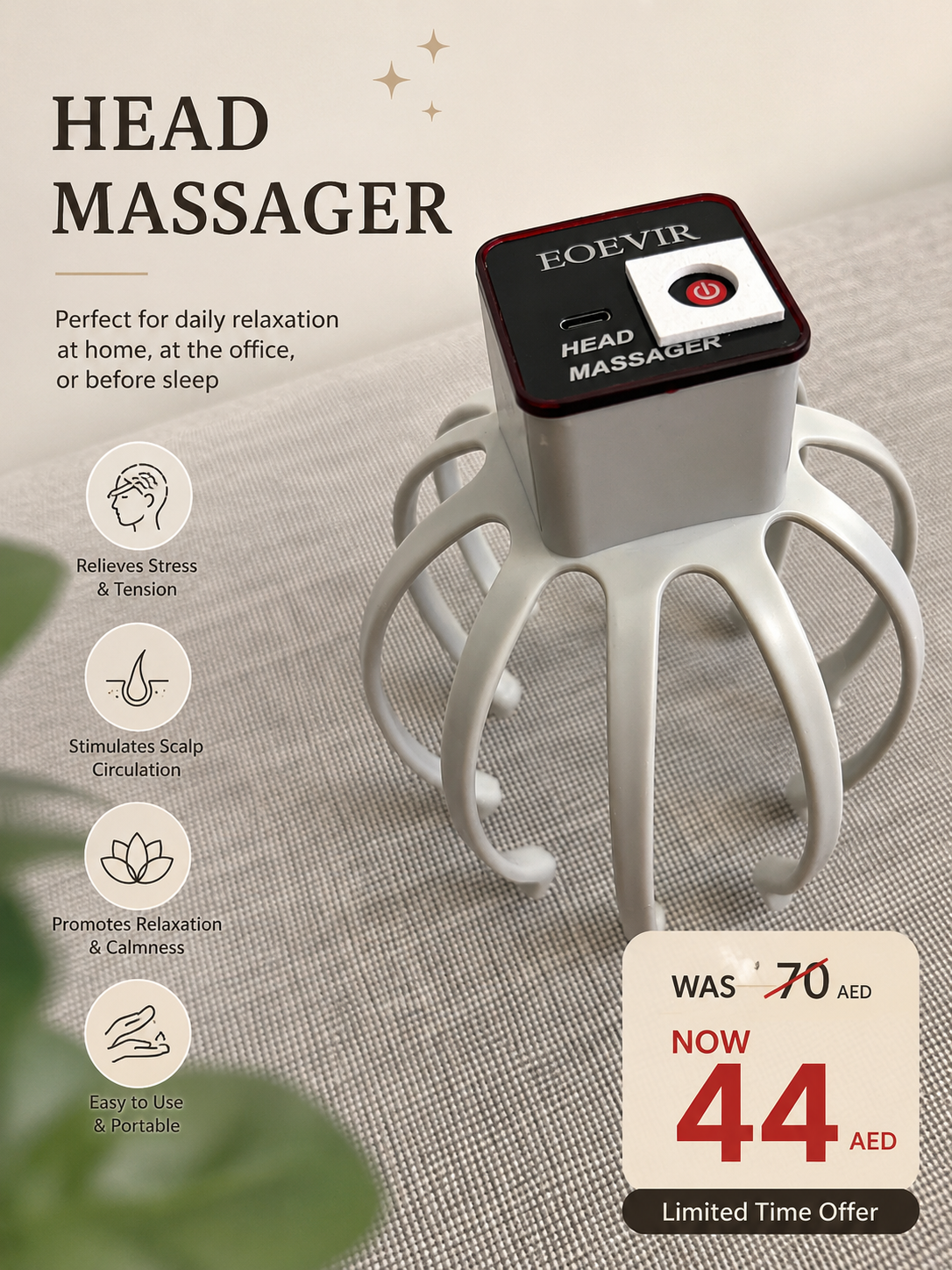 Octopus Head Massager – 3D Scalp Relaxation Tool