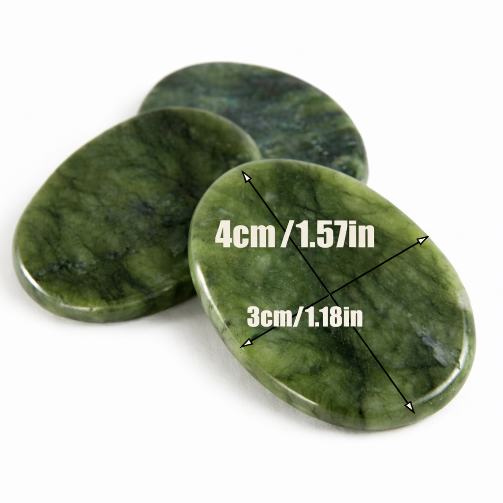 Natural Jade Eye Stones – Cooling Facial Massage for Puffy Eyes