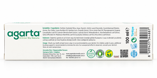 Agarta Miswak Extract Toothpaste – Natural Herbal Toothpaste for Healthy Gums & Whiter Teeth, Fluoride-Free, SLS/SLES-Free, 100 ml