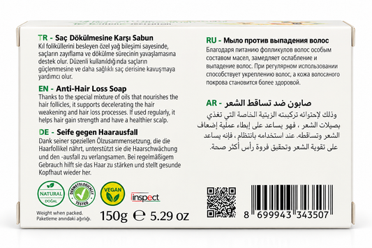 Agarta Anti-Hair Loss Soap with Herbal Oils – Natural Hair & Scalp Care Soap, SLS/SLES-Free, Vegan, 150 g