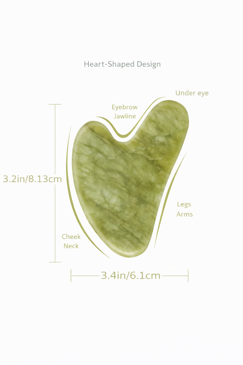 Xiuyan Jade Gua Sha Facial Tool – Natural Face Sculpting Massage Stone