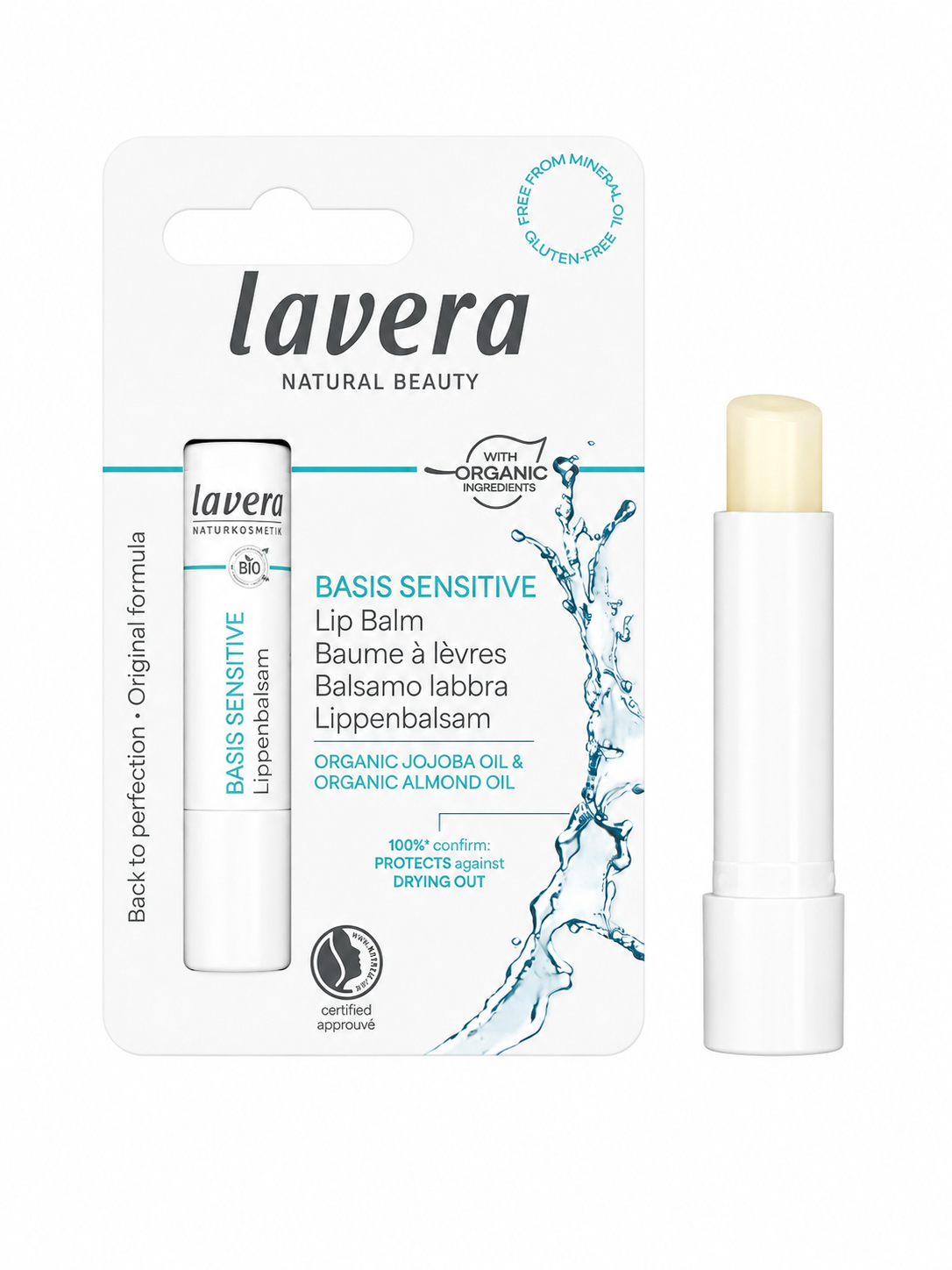 Lavera Basis Sensitive Lip Balm | Organic Jojoba & Almond Oil

