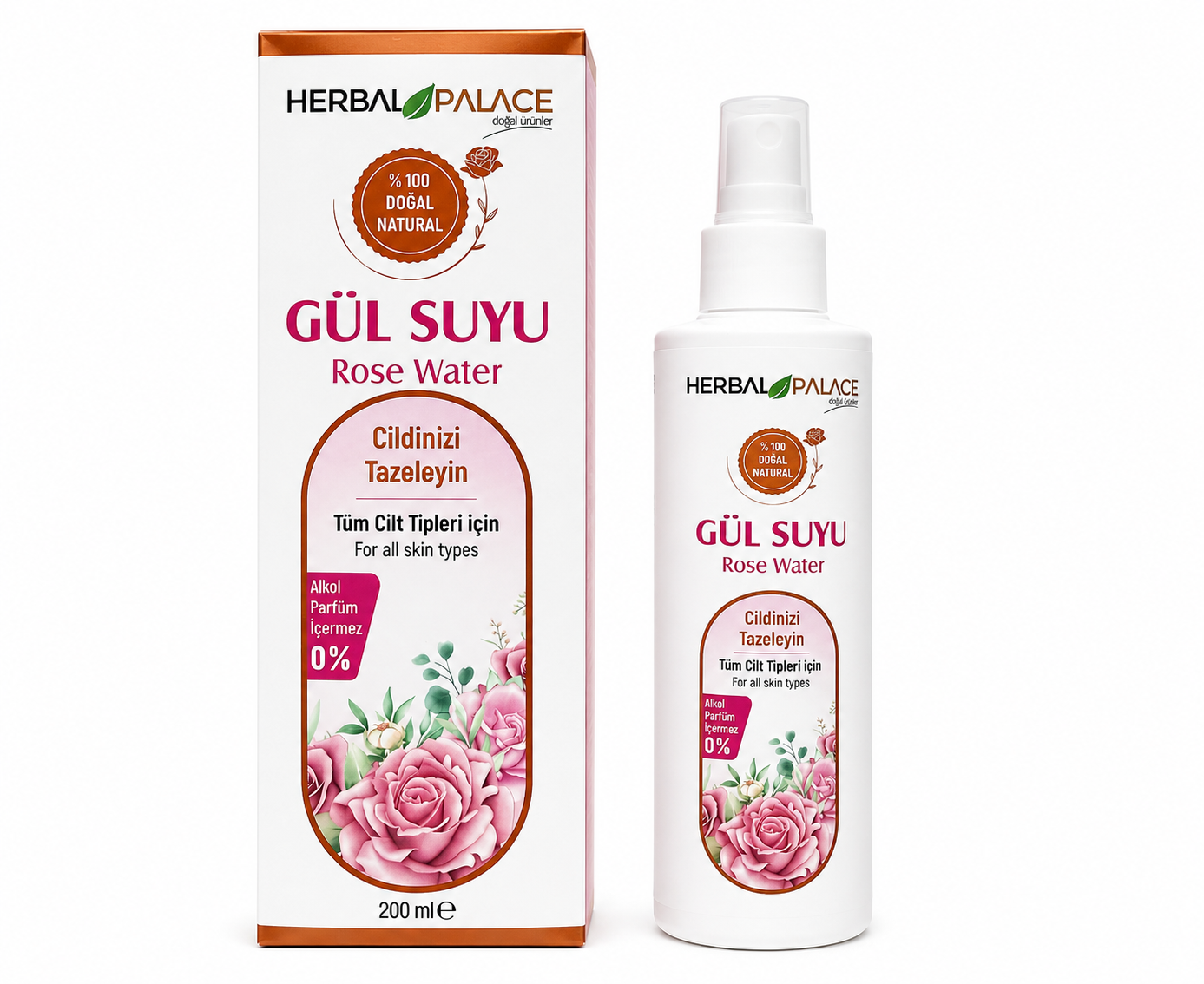 Herbal Palace Rose Water Facial Toner – Hydrating & Refreshing Mist