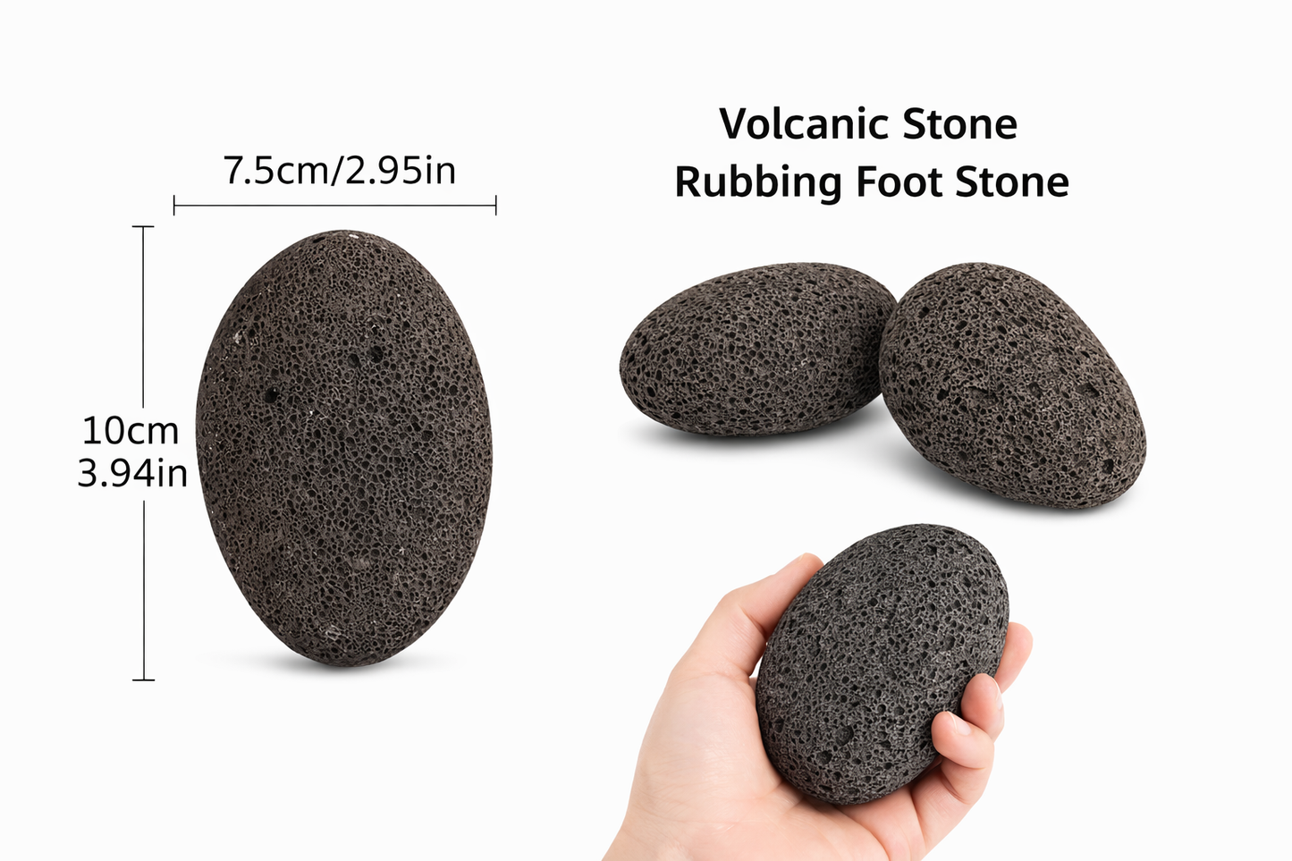 Natural Volcanic Pumice Stone for Feet – Callus Remover & Dead Skin Exfoliating Foot Stone