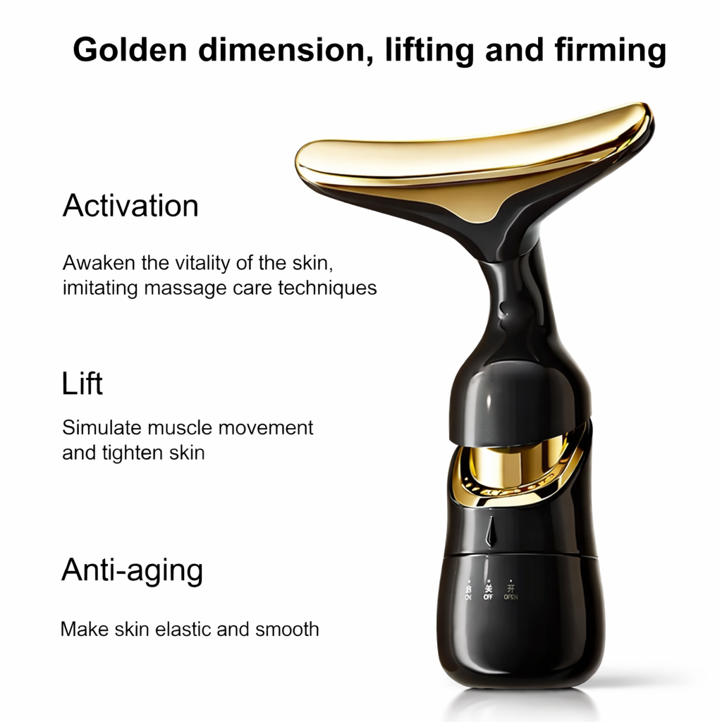 3-in-1 Electric Facial & Neck Massager – Anti-Aging Skin Lifting Device with Interchangeable Heads