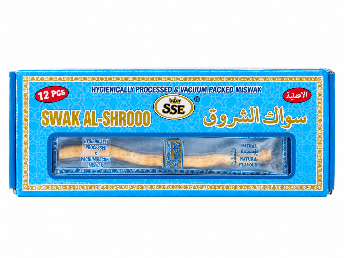 Swak Al-Sifa Natural Miswak Stick – Vacuum Packed Oral Care Sticks 12 pieces