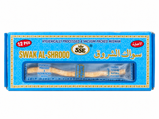 Swak Al-Sifa Natural Miswak Stick – Vacuum Packed Oral Care Sticks 12 pieces