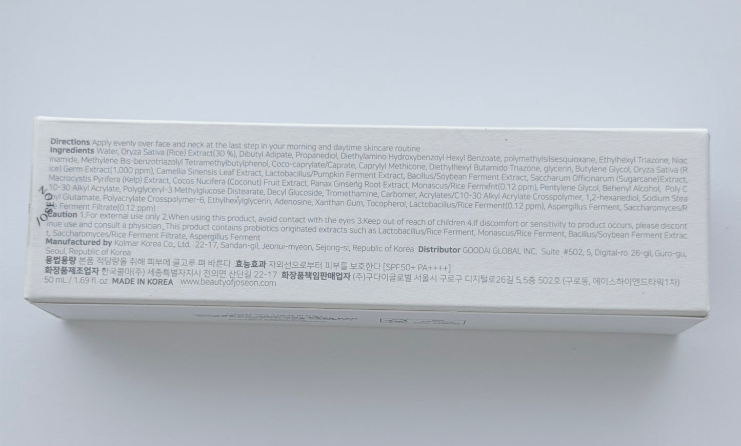 Beauty of Joseon Relief Sun Rice + Probiotics SPF50+ PA++++ 50ml